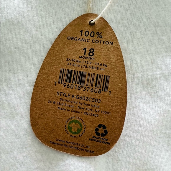 Rabbit + Bear Organic Pajamas 2 Piece Set Mommy is my Jam NWT - Picture 6 of 10